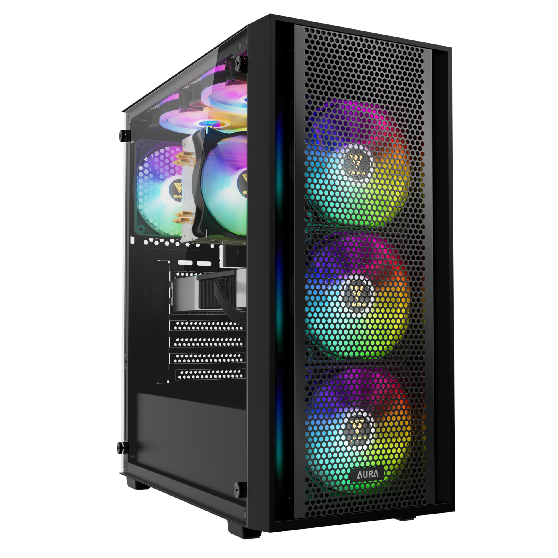 GAMDIAS AURA GC2 ELITE ARGB Mid Tower Gaming Case - Black GAMDIAS AURA GC2 ELITE ARGB Mid Tower Gaming Case - Black